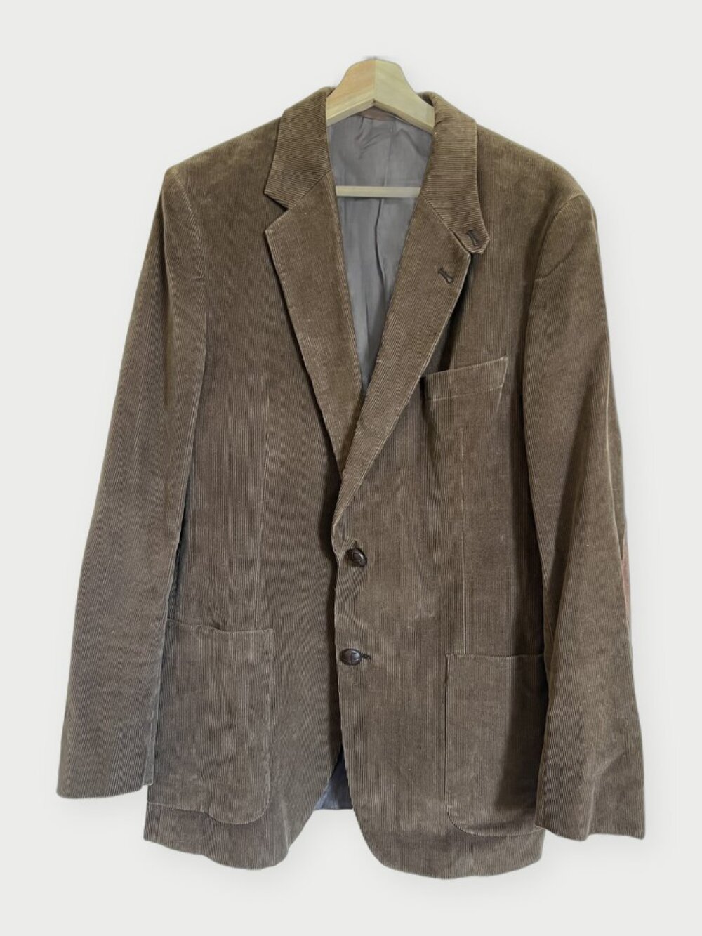 Oleg Cassini Corduroy Sport Coat Suede Elbow Patches 42R Brown